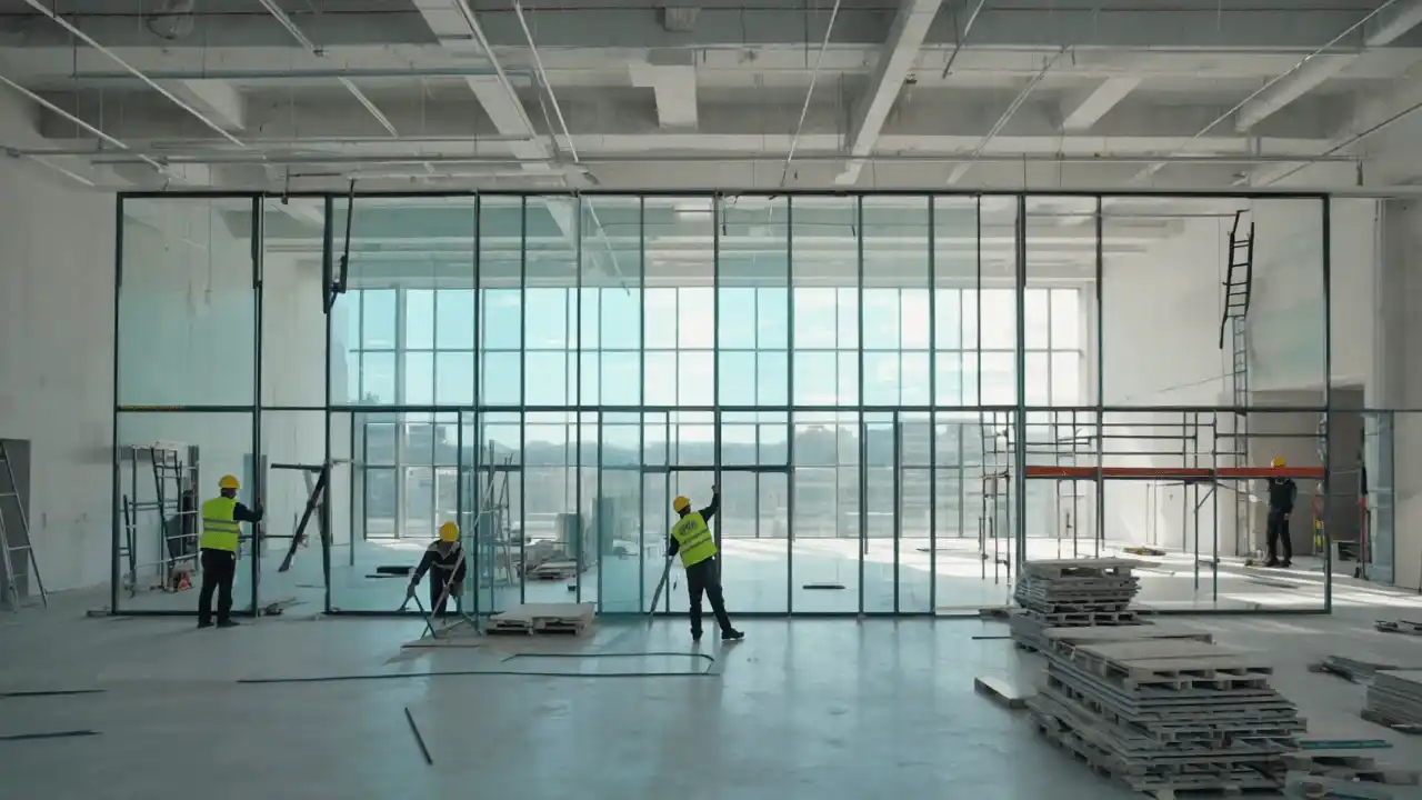 Premium Office Interior Dubai – Wall and Flooring Finish
