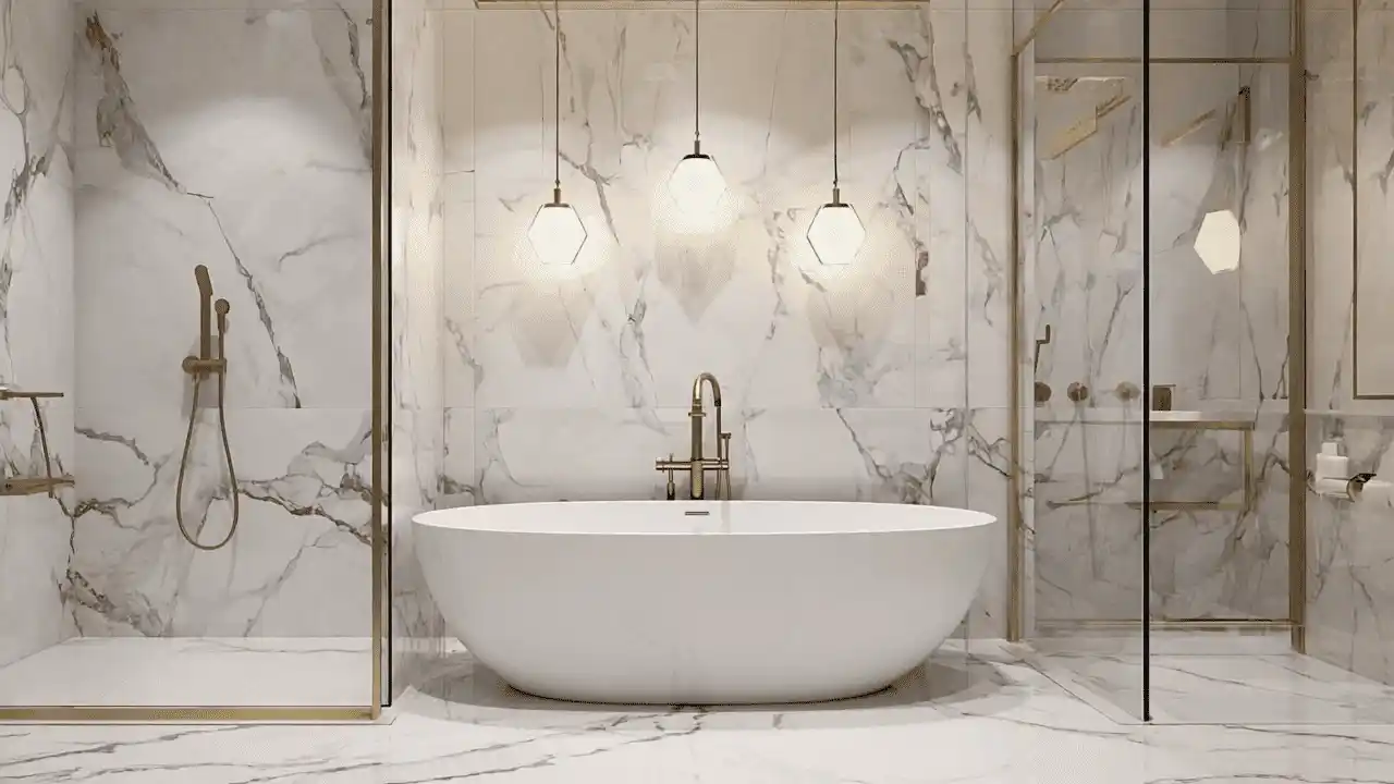 Marble Bathroom Tiling Work Dubai