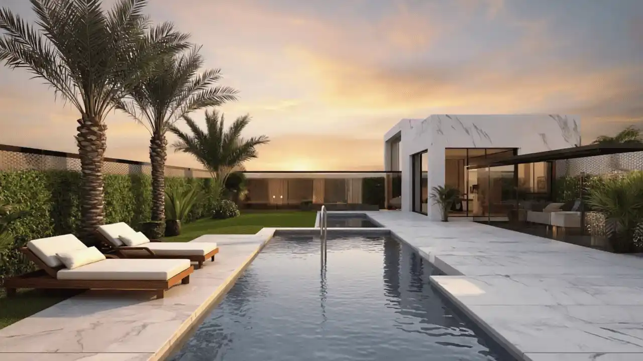 Swimming pool tiling Dubai premium look