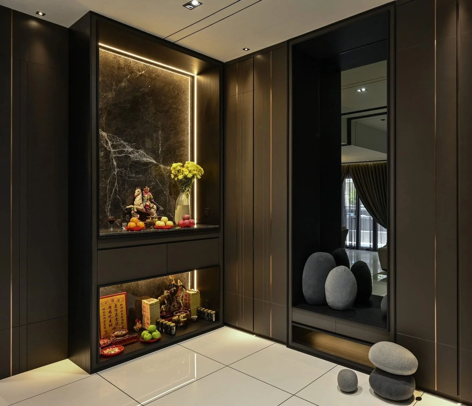 Shehar Bano Dubai Marina apartment custom joinery and fit-out by Revive Hub