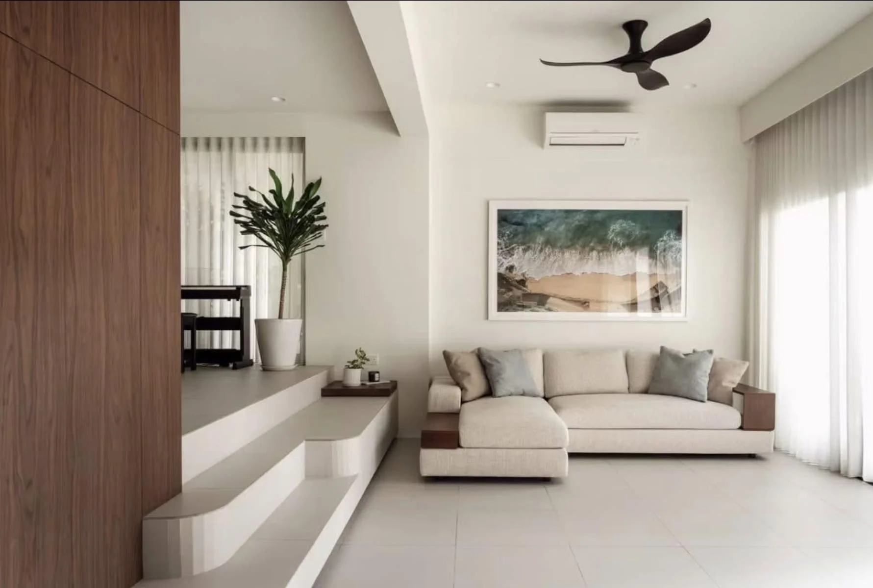Raz Al JVC villa drawing room after structural transformation by Revive Hub Dubai