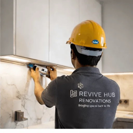 Cat6A structured cabling backbone installation by Revive Hub smart home team Dubai