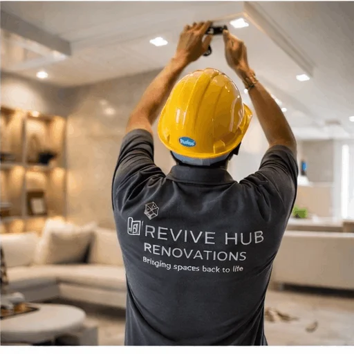 Server rack preparation and cable management smart home villa renovation Dubai